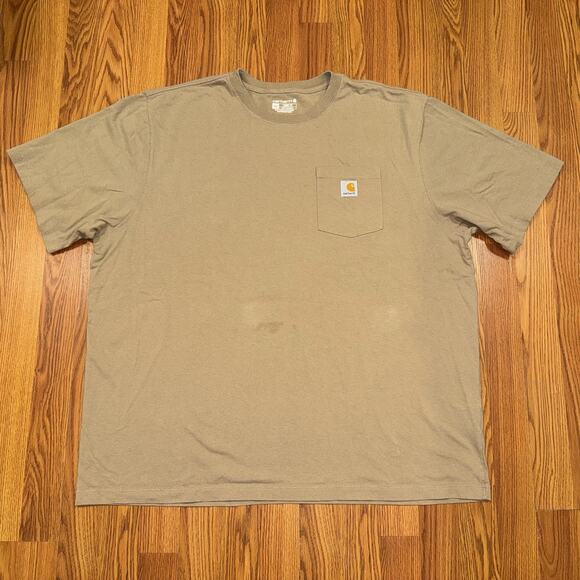 Carhartt Other - Carhartt Shirt Mens XXL Brown Pocket Tee Cotton Work‎ Wear Outdoors Adult